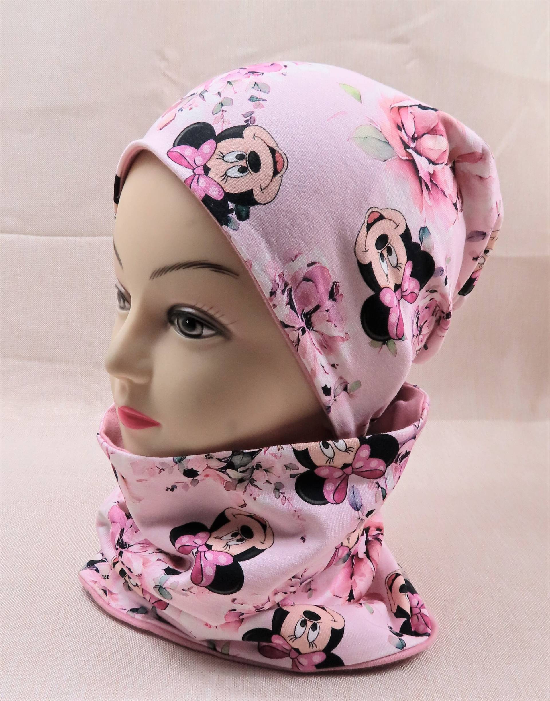 Beanie Mütze, Maus Mit Rosa Schleife von JanasInspiration