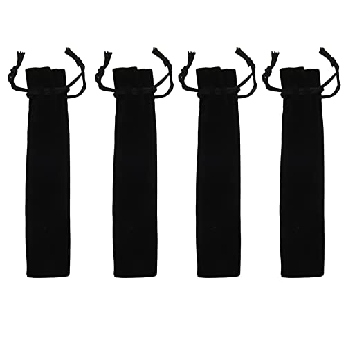 Janasiba 200 Stücke Schwarz Samt Stiftbeutel HüLse Halter Einzige Stifttasche GehäUse MäPpchen von Janasiba