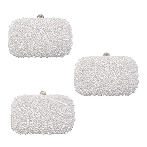 Janasiba 3X Mode Clutch Bag Perlen Party Braut Handtasche Hochzeit Abend Geldbörse von Janasiba