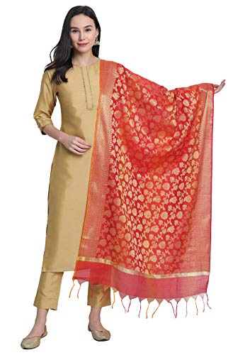 Janasya Damen Gold Poly Silk Solid Kurta mit Hose und Dupatta, Goldfarben, L Janasya Damen Gold Poly Silk Solid Kurta mit Hose und Dupatta, Goldfarben, L von Janasya