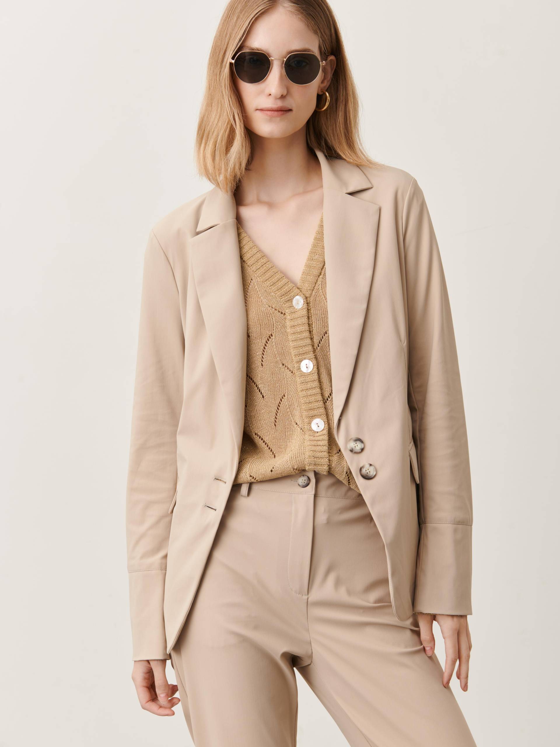 Jane Lushka - Amsterdam Blazer Technical Jersey sand - Gr. - XS von Jane Lushka