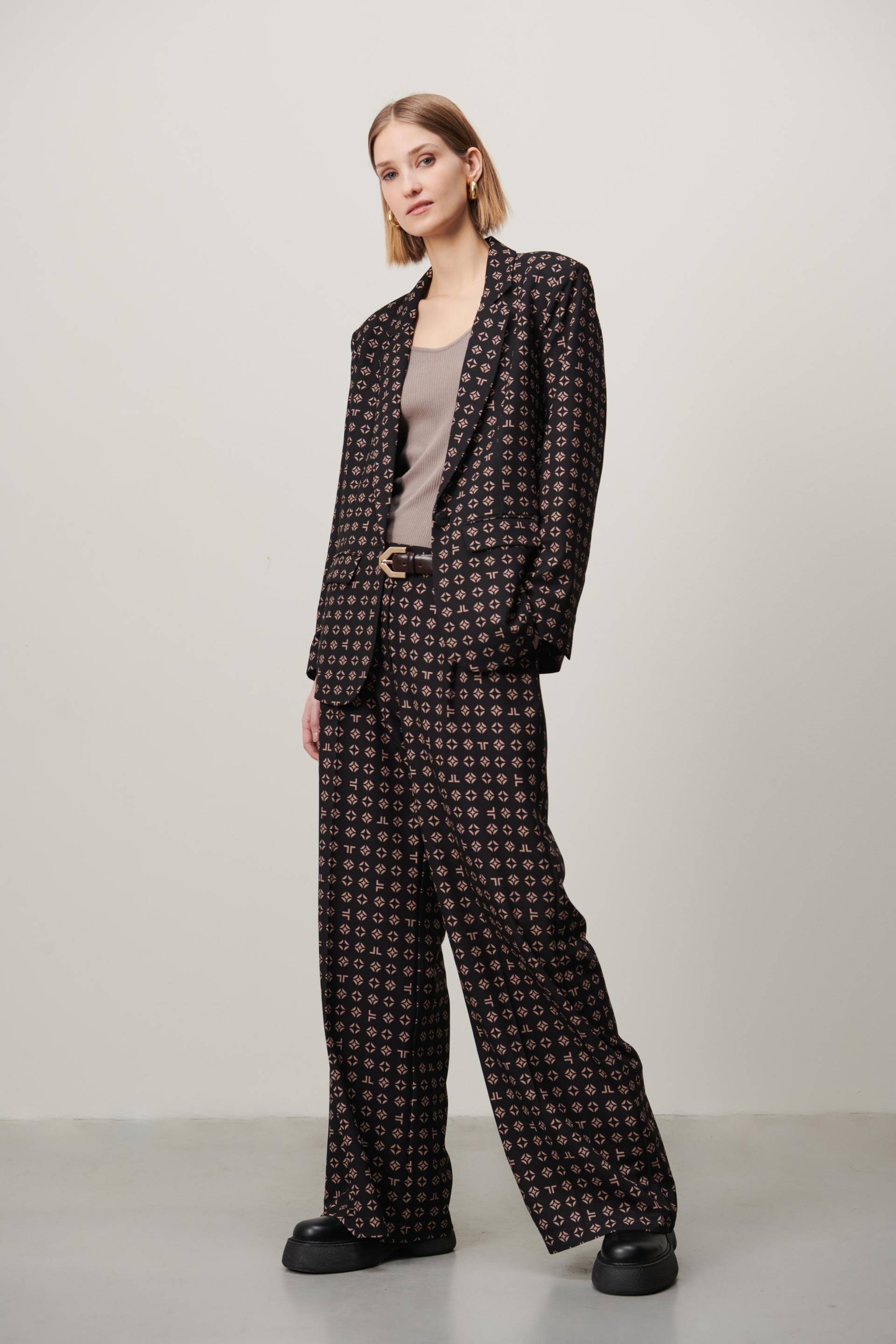 Jane Lushka - Lima Blazer-F black beige - Gr. - L von Jane Lushka