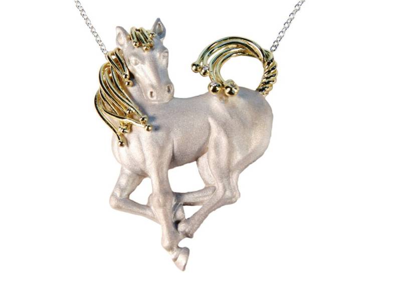 Equestrian - Liebe Ist Überall Pferd Sterling Mit 18K-Platte von JaneAGordon