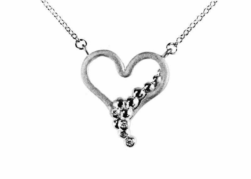 Herz Halskette Flow-sterling Mit Diamanten von JaneAGordon