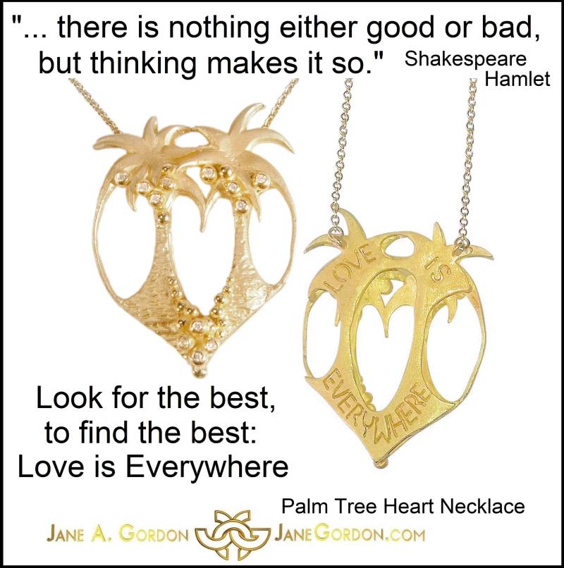 Palmenherz Kette Diamanten in 750 Gold, Sterling Silber Mit Rhodium Oder Vergoldung. Anpassung Verfügbar. Siehe Liebe von JaneAGordon