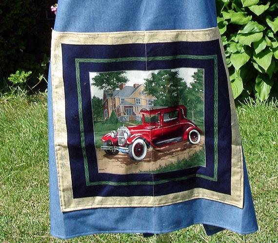 Denim-Oldtimer-Bib-Schürze, Rot, Herren Denim-Oldtimer-Bib-Schürze, Rot, Herren von JaneEllen2