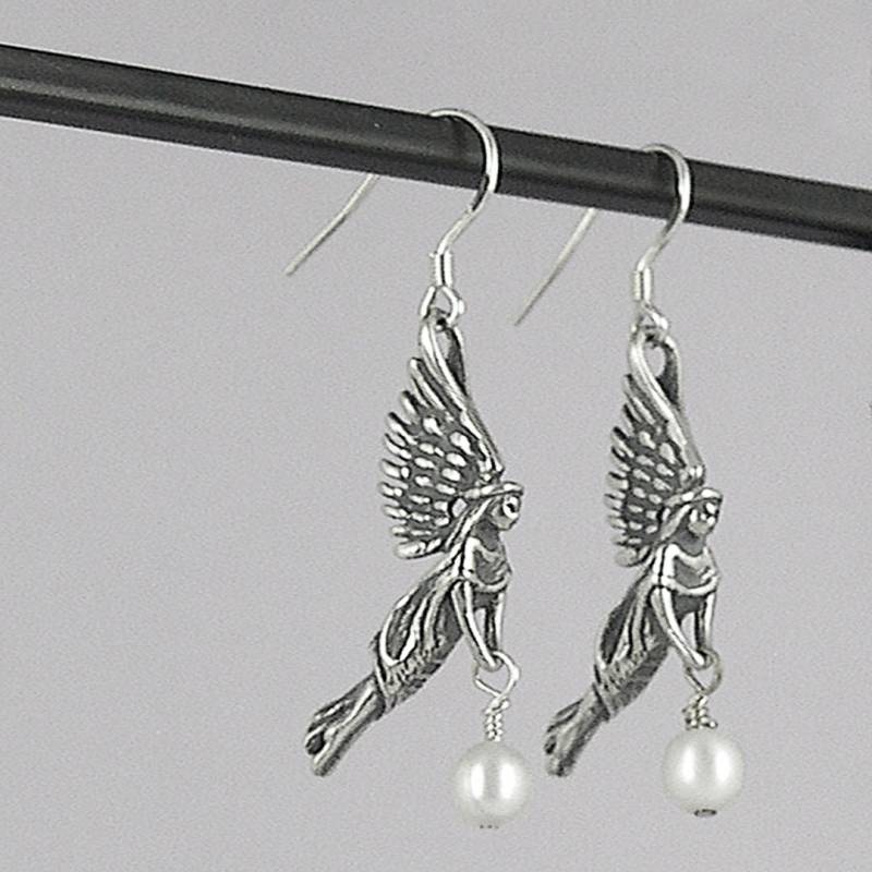 Engel Ohrringe Mit Edelsteinen von JaneIrisDesigns