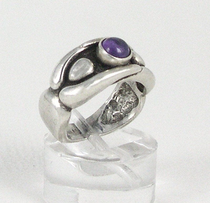 Geist Heiler Ring Mit Edelstein von JaneIrisDesigns