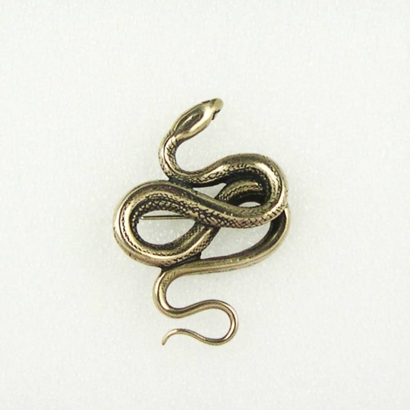 Serpent Pin-Bronze von JaneIrisDesigns