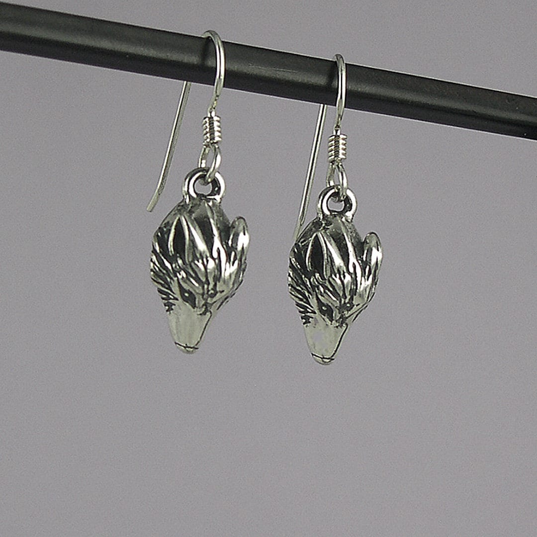 Wolf Ohrringe von JaneIrisDesigns