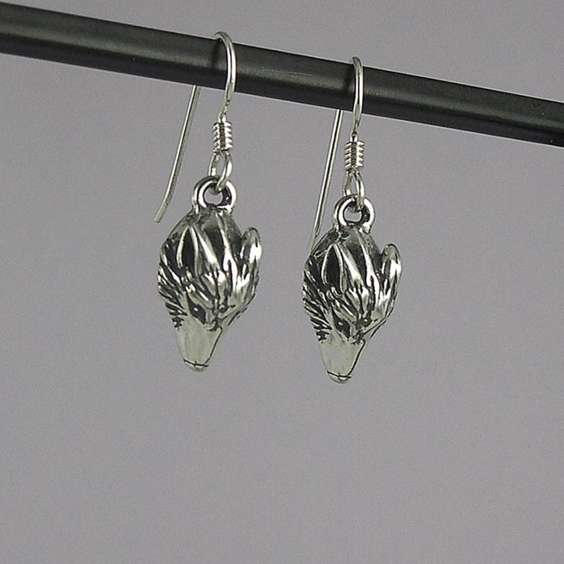 Wolf Ohrringe von JaneIrisDesigns