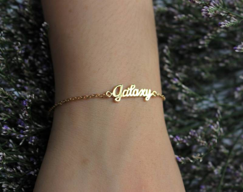 Personalisiertes Namensarmband Aus Sterling Silber von JaneJewelryStore