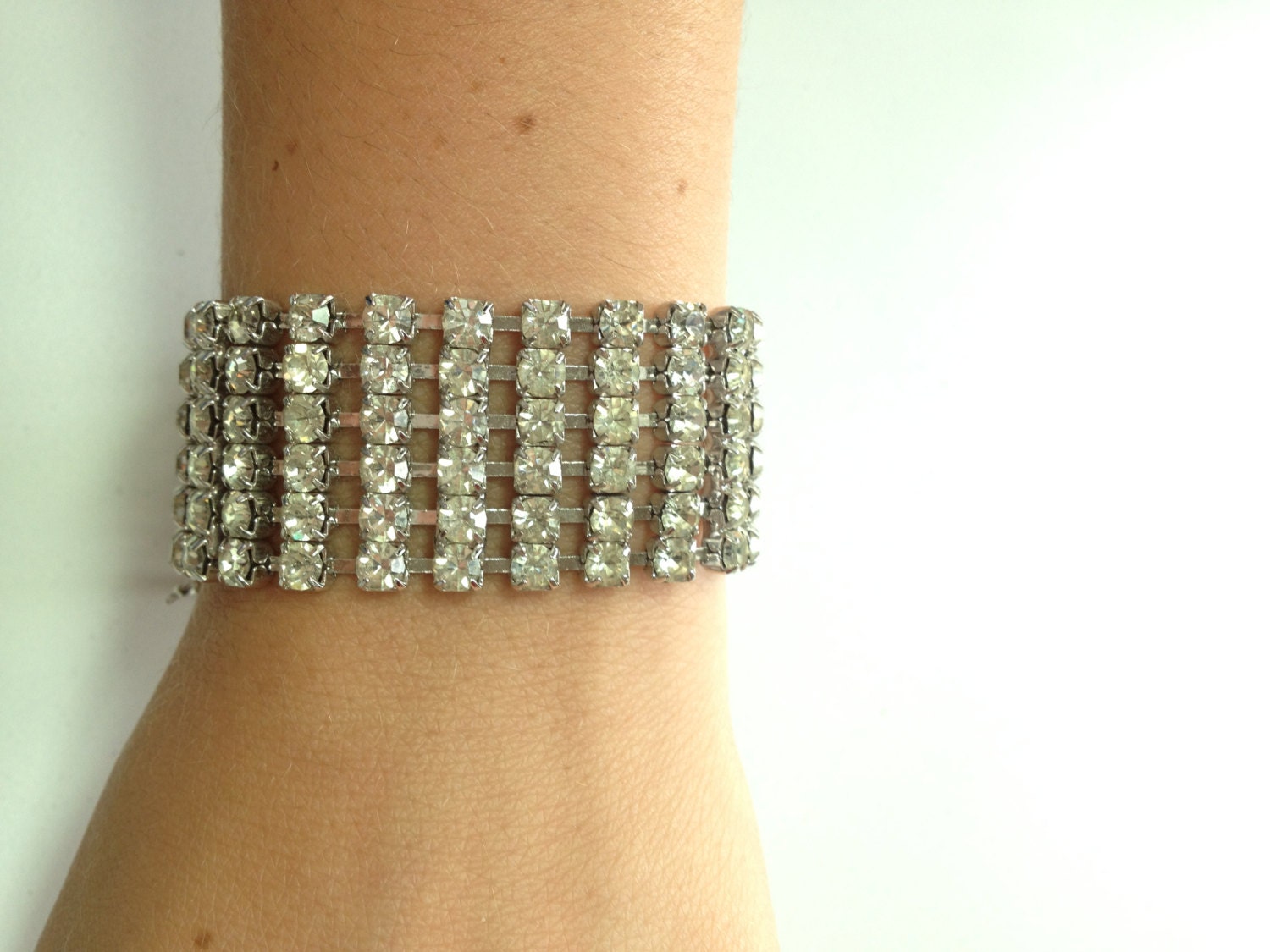 Vintage Diamant Strass Cocktail Armband von JaneJosephVintage
