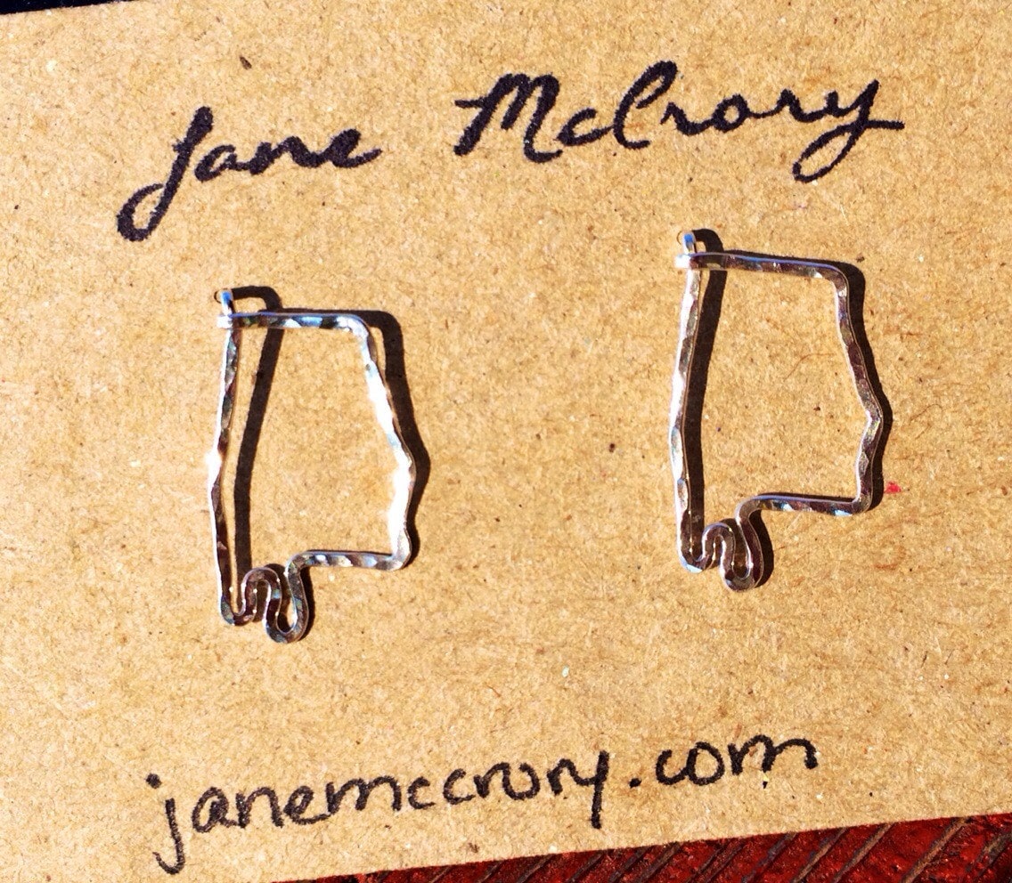 Alabama Ohrstecker Aus Argentium Sterling Silber Und 14K Gold Filled von JaneMcCroryJewelry