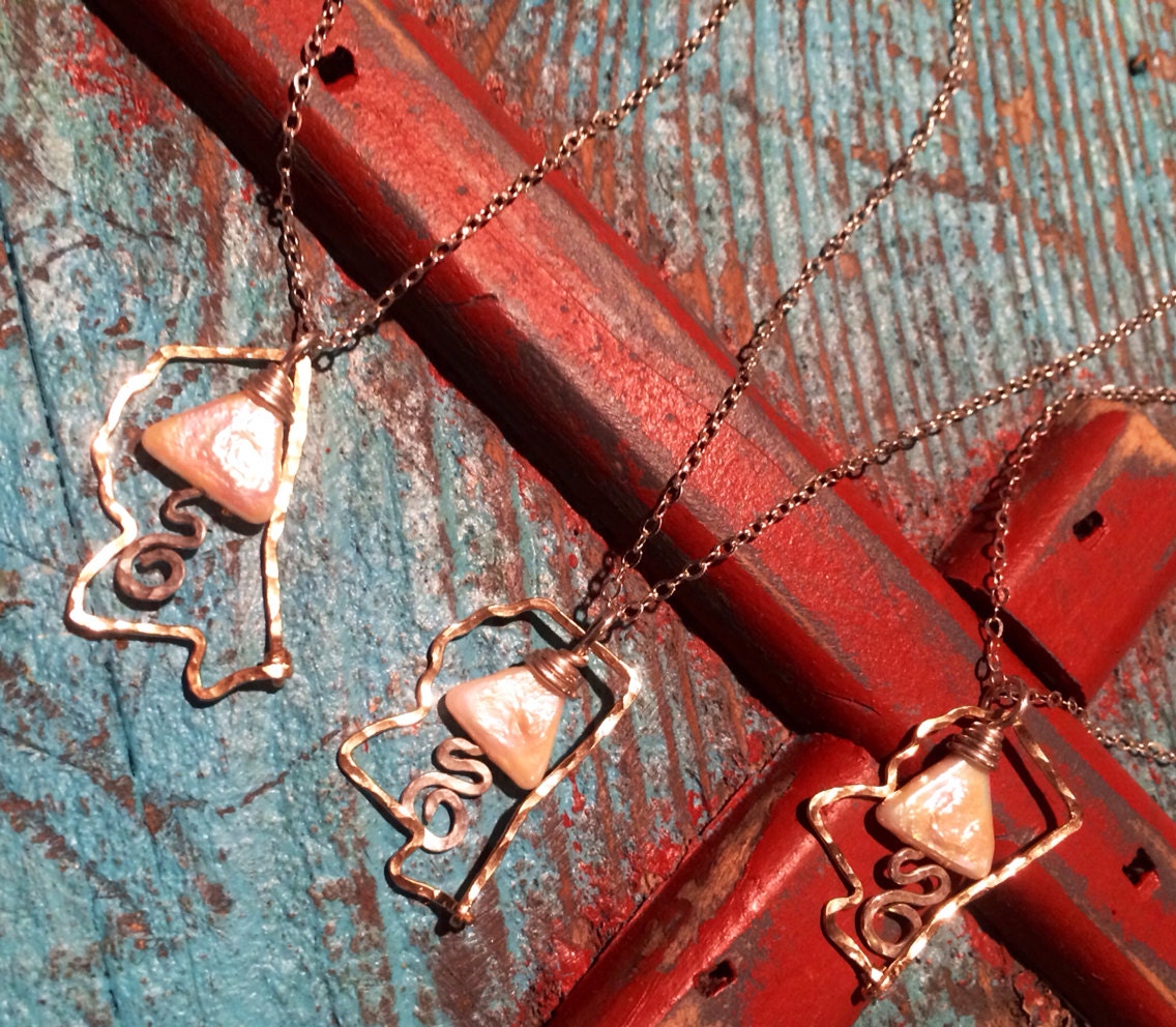 Mississippi Delta Halskette, Fluss Perle Silber Und Gold, Schmuck, River von JaneMcCroryJewelry