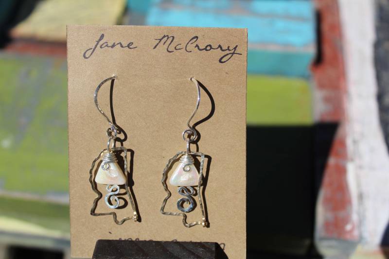 Mississippi Delta Ohrringe, Fluss Perle Ohrringe Silber Und Gold, Schmuck, Fluss von JaneMcCroryJewelry