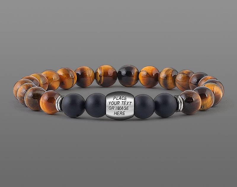 Mann Armband Tigerauge von JaneRJewelry