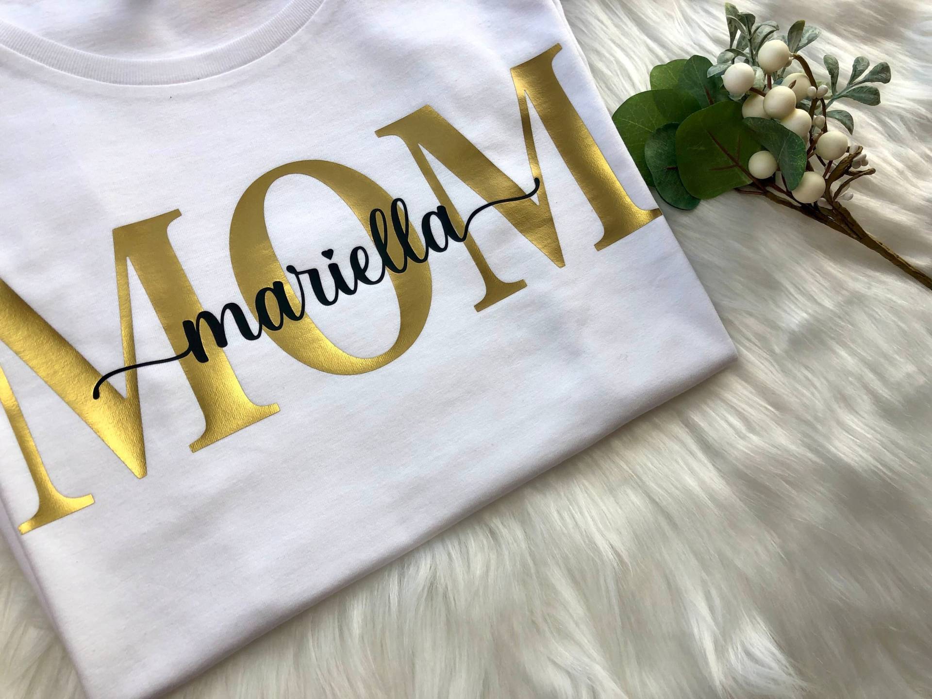 T-Shirt Mom| Shirt Mit Name | Personalisiertes Shirt| Familienshirt| Mama Shirt|Tshirt Mädchen|Babykleidung|Geschenk Zur Taufe| Geburt von JaneasDesign