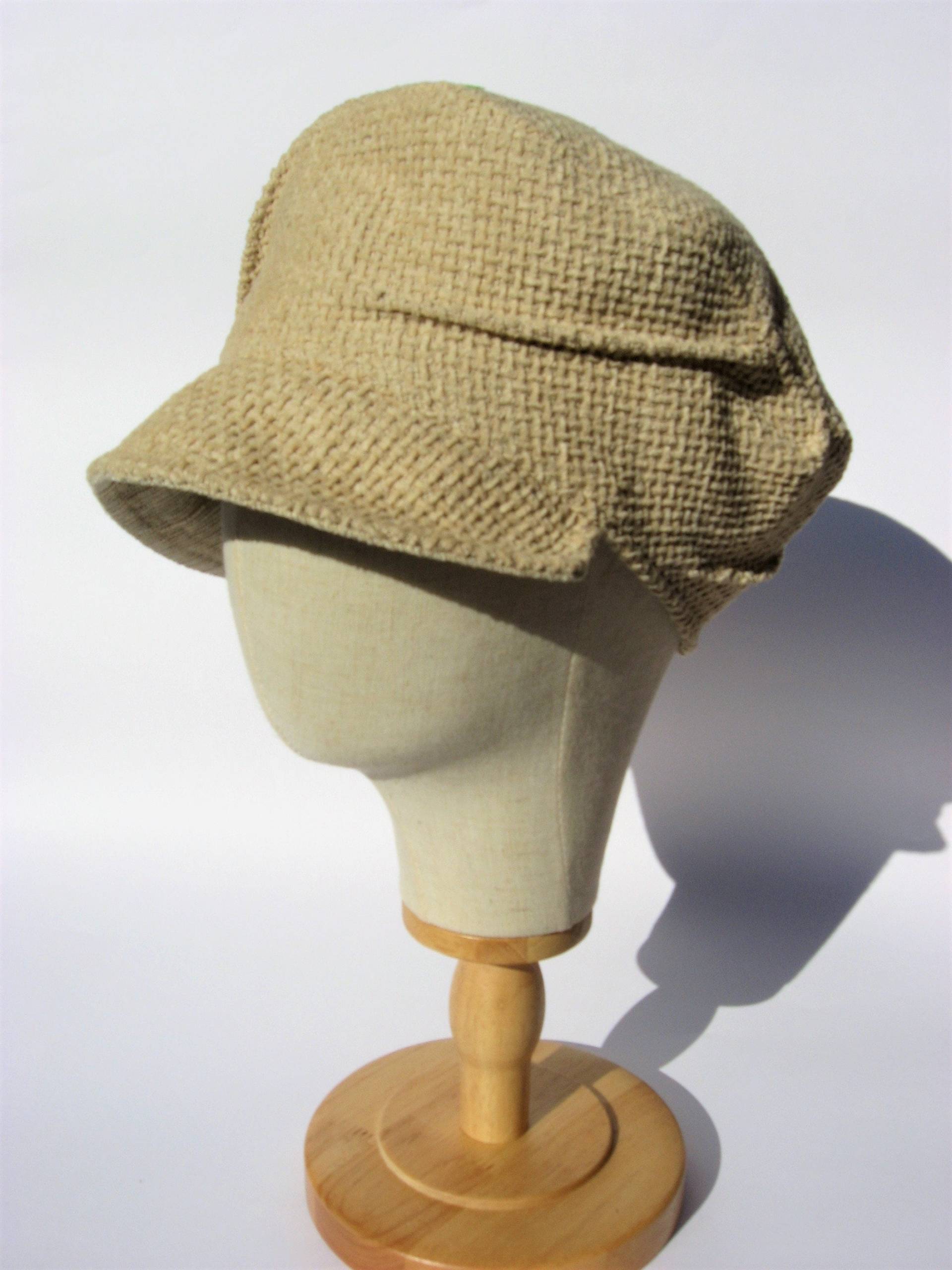 Ballonmuetze 40Er Jahre Stil, Kremfarbener Boho Schick Hut, Schirm Muetze, Newsboy Alle Groesse von Janecolori