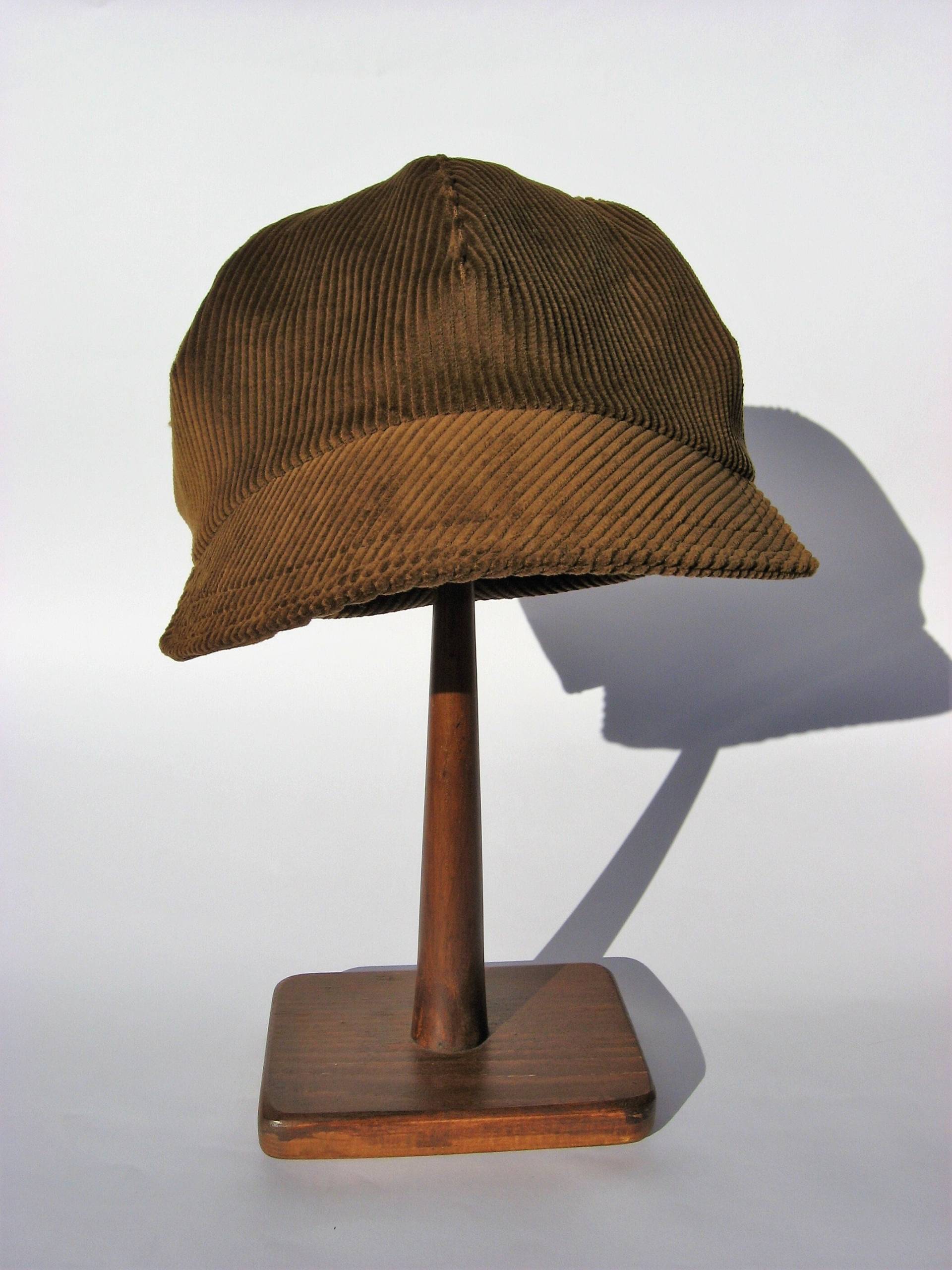 Ballonmuetze Damen, Beiger Feinkord Newsboy Hut, Boho Schick, Size M von Janecolori