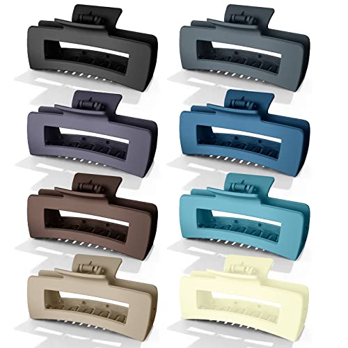 8 Stück Große Haarklammer,Rechteckig Haarklammern für Damen Langes Dickes Lockiges Haar,10cm Kunststoff Klaue Clips für dickes Haar Rutschfestes Haar,Dunkle Farbe,8 Farben. 8 Stück Große Haarklammer,Rechteckig Haarklammern für Damen Langes Dickes Lockiges Haar,10cm Kunststoff Klaue Clips für dickes Haar Rutschfestes Haar,Dunkle Farbe,8 Farben. von Janerowee