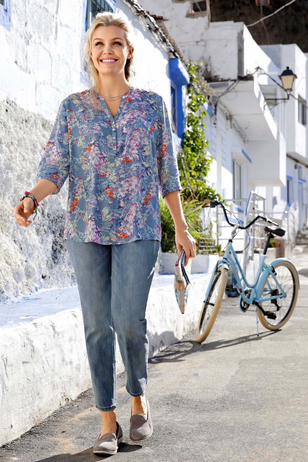 Große Größen Jeans, Damen, blau, Größe: 44, Baumwolle/Polyester, Janet & Joyce von Janet & Joyce