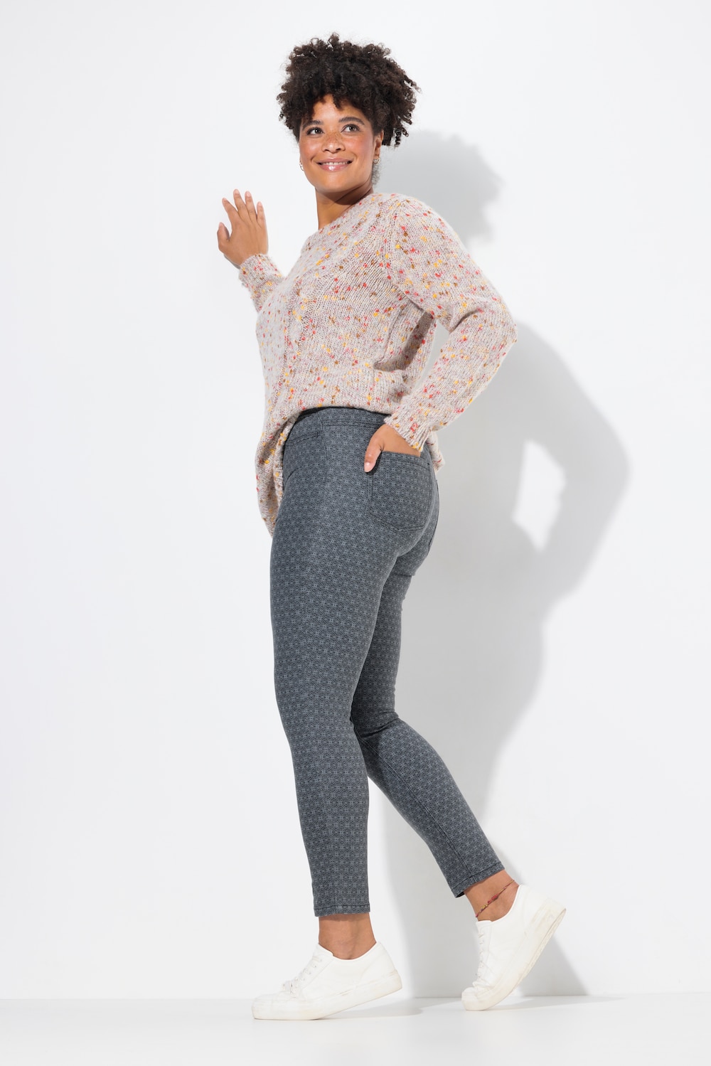 Große Größen Jeggings, Damen, schwarz, Größe: 48, Baumwolle/Polyester, Janet & Joyce von Janet & Joyce