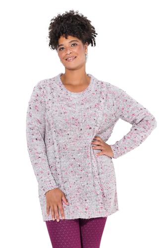 Janet & Joyce Damen große Größen Übergrößen Plus Size Pullover, Classic Fit, Noppengarn, Zopfmuster Fuchsia pink 50+ 834776824-50+ von Janet & Joyce