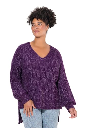 Janet & Joyce Damen große Größen Übergrößen Plus Size Pullover, Oversized, V-Ausschnitt violett 58+ 834768836-58+ von Janet & Joyce