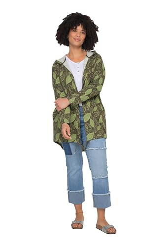 Janet & Joyce Damen große Größen Übergrößen Plus Size Sweatjacke Alloverdruck teichgrün 48 831277423-48 von Janet & Joyce