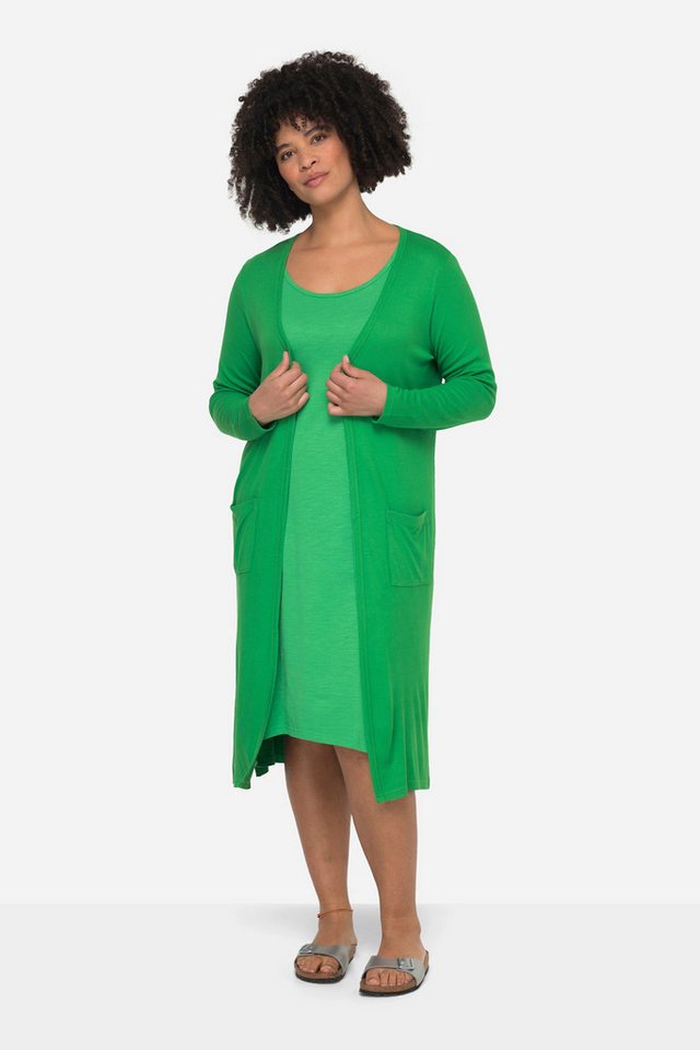 Janet & Joyce Longsleeve Long-Shirtjacke gerade geschnitten offene Jacke von Janet & Joyce