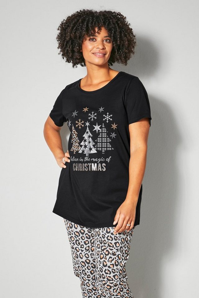 Janet & Joyce Rundhalsshirt T-Shirt Relaxed Fit Weihnachts-Motiv Rundhals von Janet & Joyce