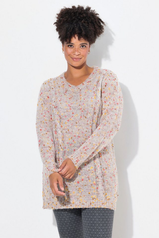 Janet & Joyce Strickpullover Pullover Classic Fit Noppengarn Zopfmuster von Janet & Joyce