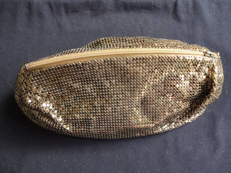 Whiting & Davis Vintage Bronze Mesh Clutch Geldbörse Signiert von JaneyPea
