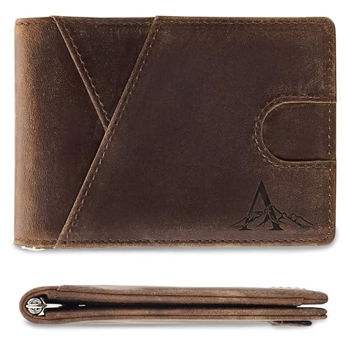 Janhavi Herren-Geldbörse aus echtem Leder mit Geldklammer, RFID-blockierend, schlanke Brieftasche für Herren, personalisierte Initialen, Vordertasche, minimalistischer Kreditkartenhalter, Geschenke Janhavi Herren-Geldbörse aus echtem Leder mit Geldklammer, RFID-blockierend, schlanke Brieftasche für Herren, personalisierte Initialen, Vordertasche, minimalistischer Kreditkartenhalter, Geschenke von Janhavi