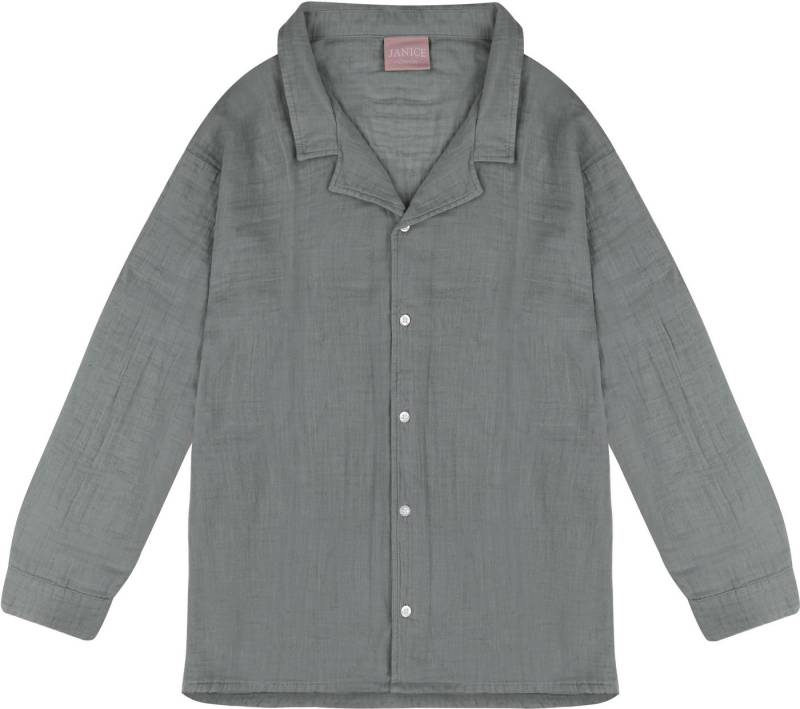 Janice Langarmbluse Damen Musselin Hemd Kallithea Sommerbluse Bluse für Frauen oversize von Janice