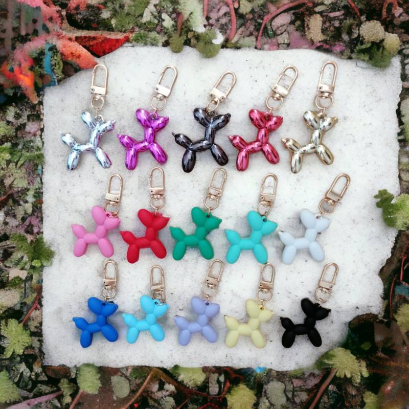 Ballon Hund Schlüsselanhänger von JaninaJewelryShop