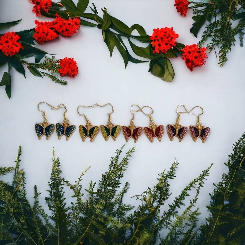 Glitzernde Schmetterling Ohrringe Glitzernde Schmetterling Ohrringe von JaninaJewelryShop