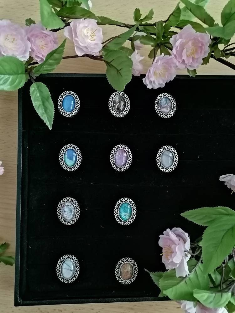 Handmade Cabochon Ringe, Größenverstellbar Handmade Cabochon Ringe, Größenverstellbar von JaninaJewelryShop