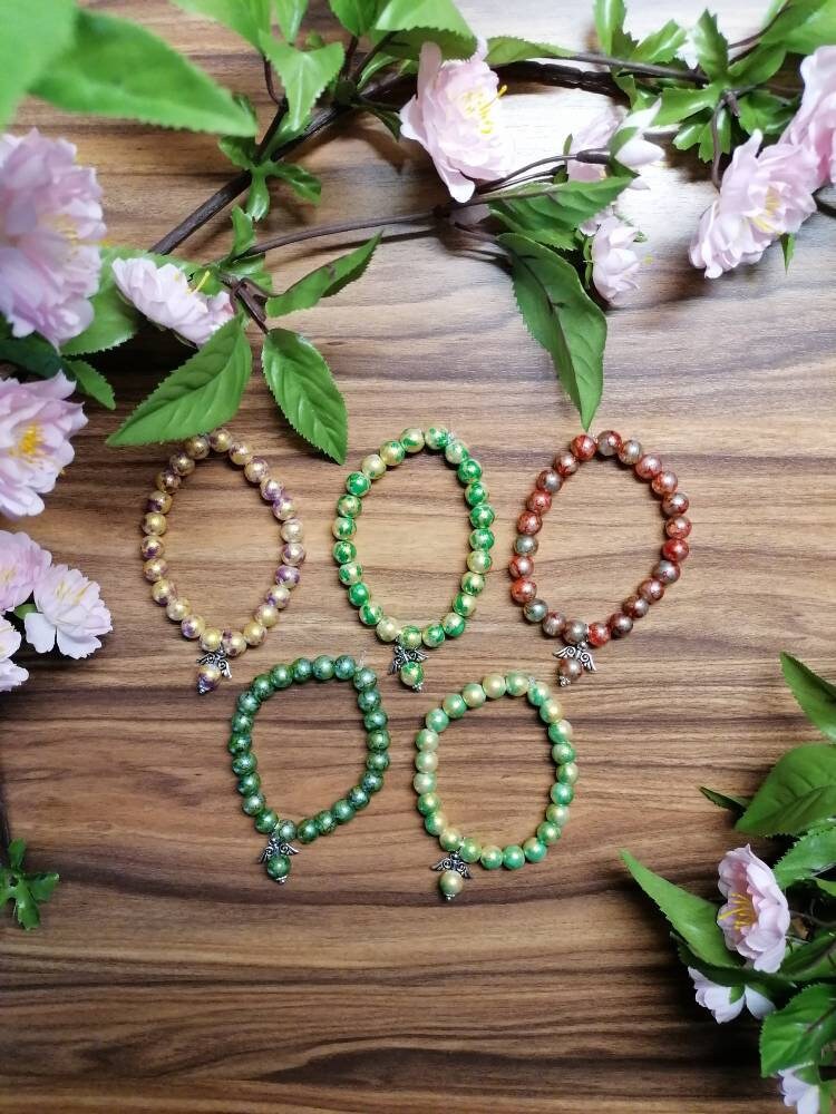 Schutzengel Perlen Armbänder Schutzengel Perlen Armbänder von JaninaJewelryShop