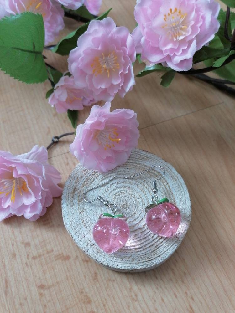 Süße Pfirsich Ohrringe Süße Pfirsich Ohrringe von JaninaJewelryShop