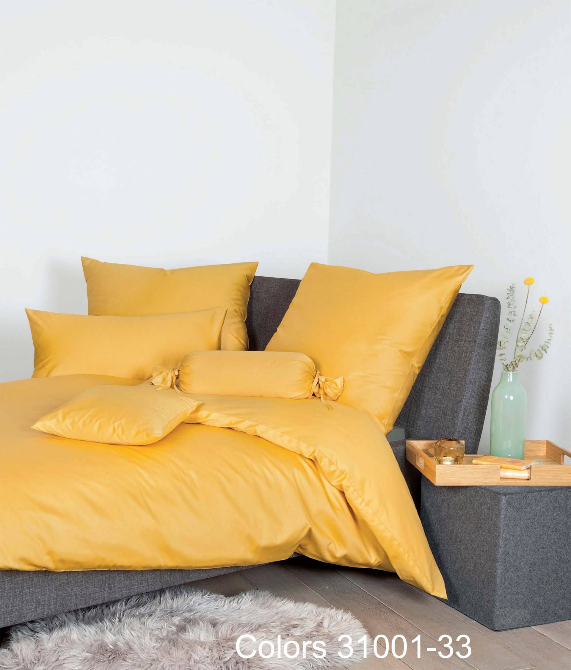 Janine Bettwäsche "Colors 31001" 2 Stk. tlg. feinfädige uni Bettwäsche für alle Jahreszeiten, Markenreißverschluss von Janine