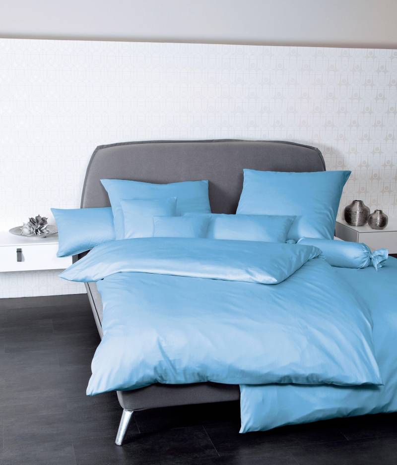 Janine Bettwäsche "Colors 31001" 2 Stk. tlg. feinfädige uni Bettwäsche für alle Jahreszeiten, Markenreißverschluss von Janine