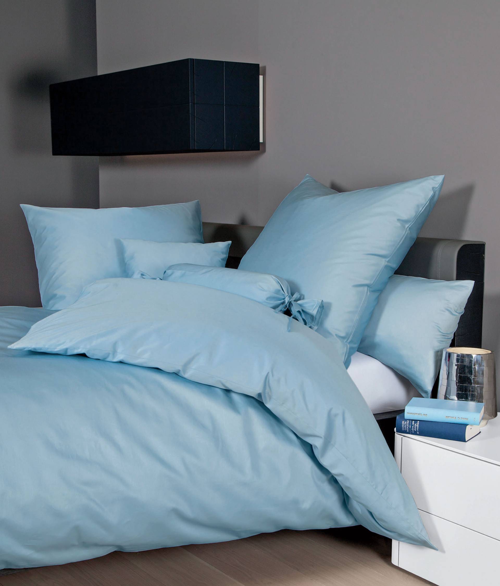 Janine Bettwäsche "Colors 31001" 2 Stk. tlg. feinfädige uni Bettwäsche für alle Jahreszeiten, Markenreißverschluss von Janine