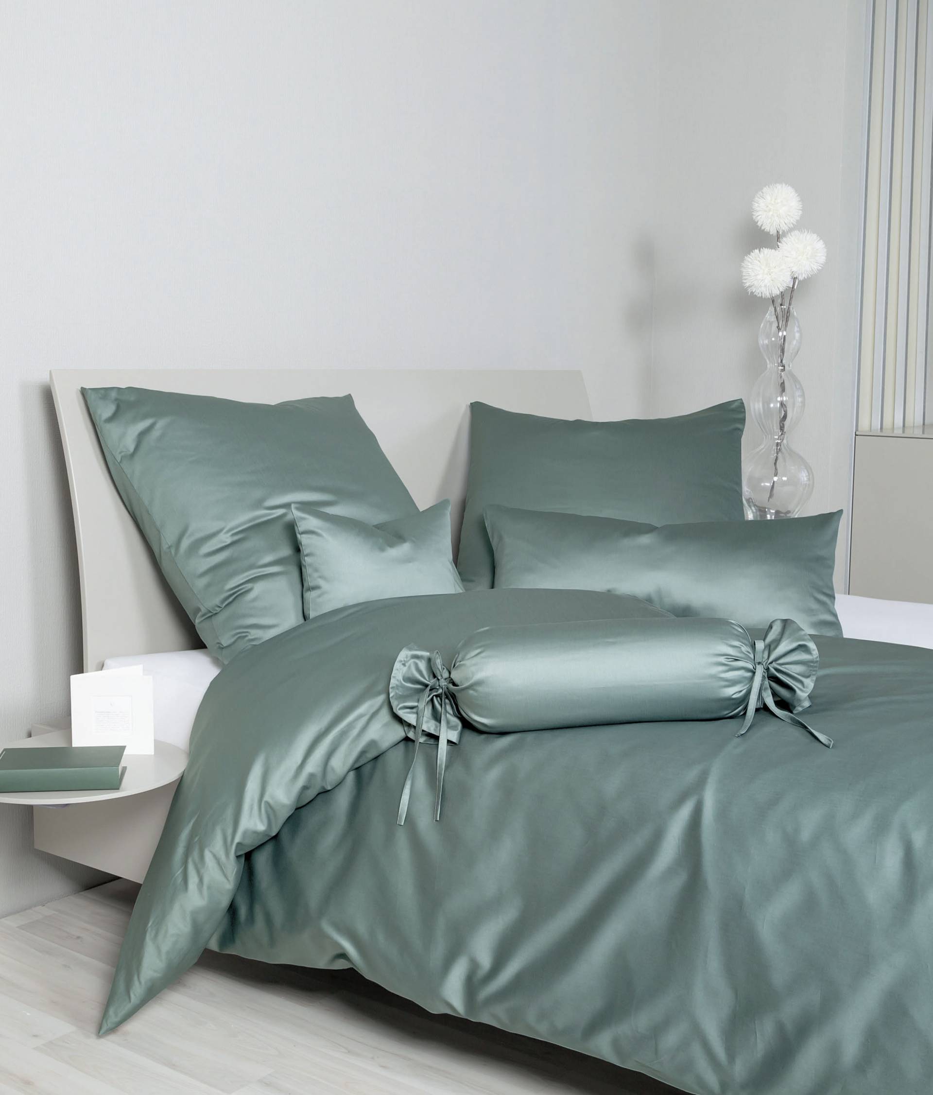 Janine Bettwäsche "Colors 31001" 2 Stk. tlg. feinfädige uni Bettwäsche für alle Jahreszeiten, Markenreißverschluss von Janine