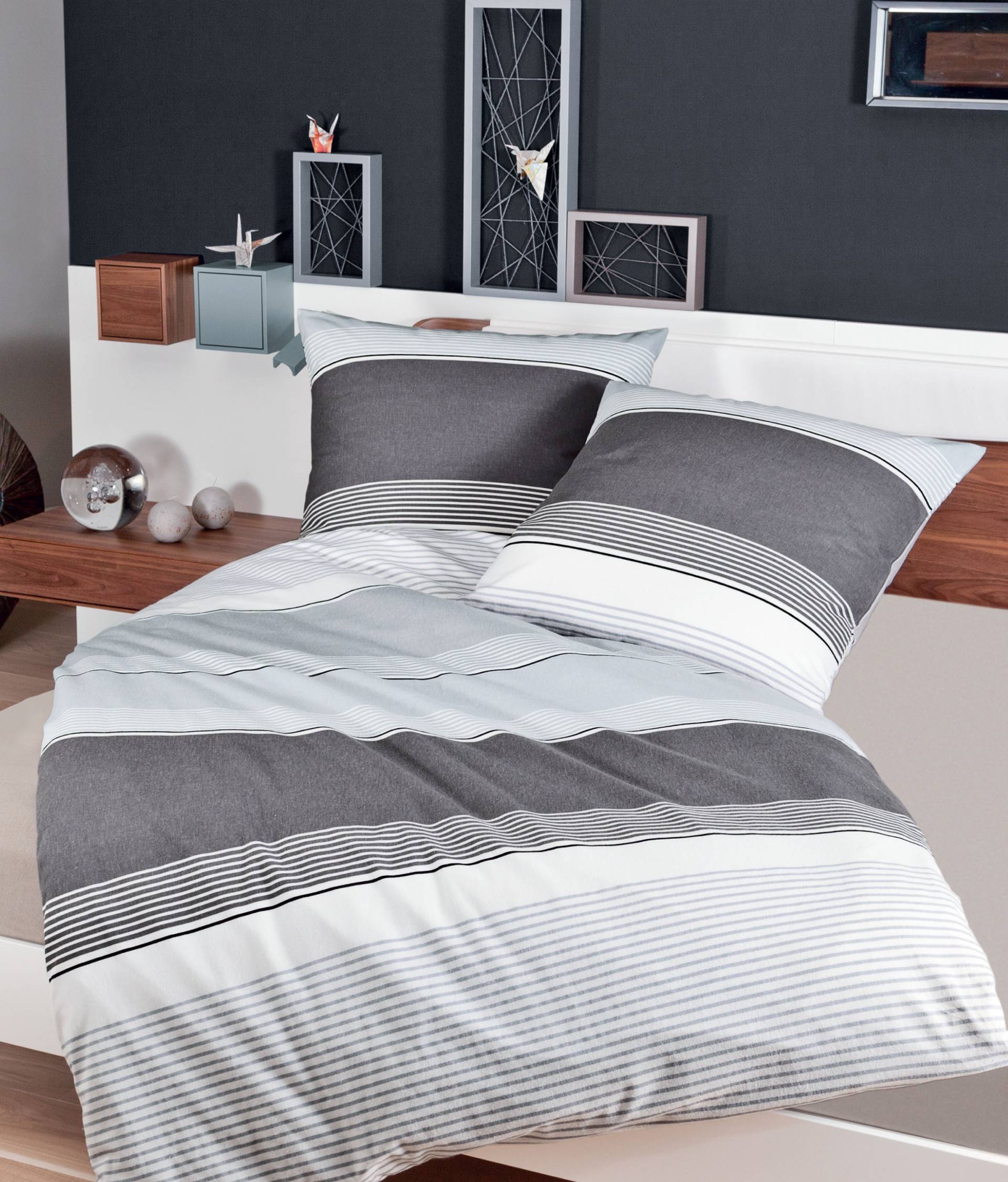 Janine Bettwäsche "Mako-Satin 31013" 2 tlg. tlg. mit Reissverschluss von Janine