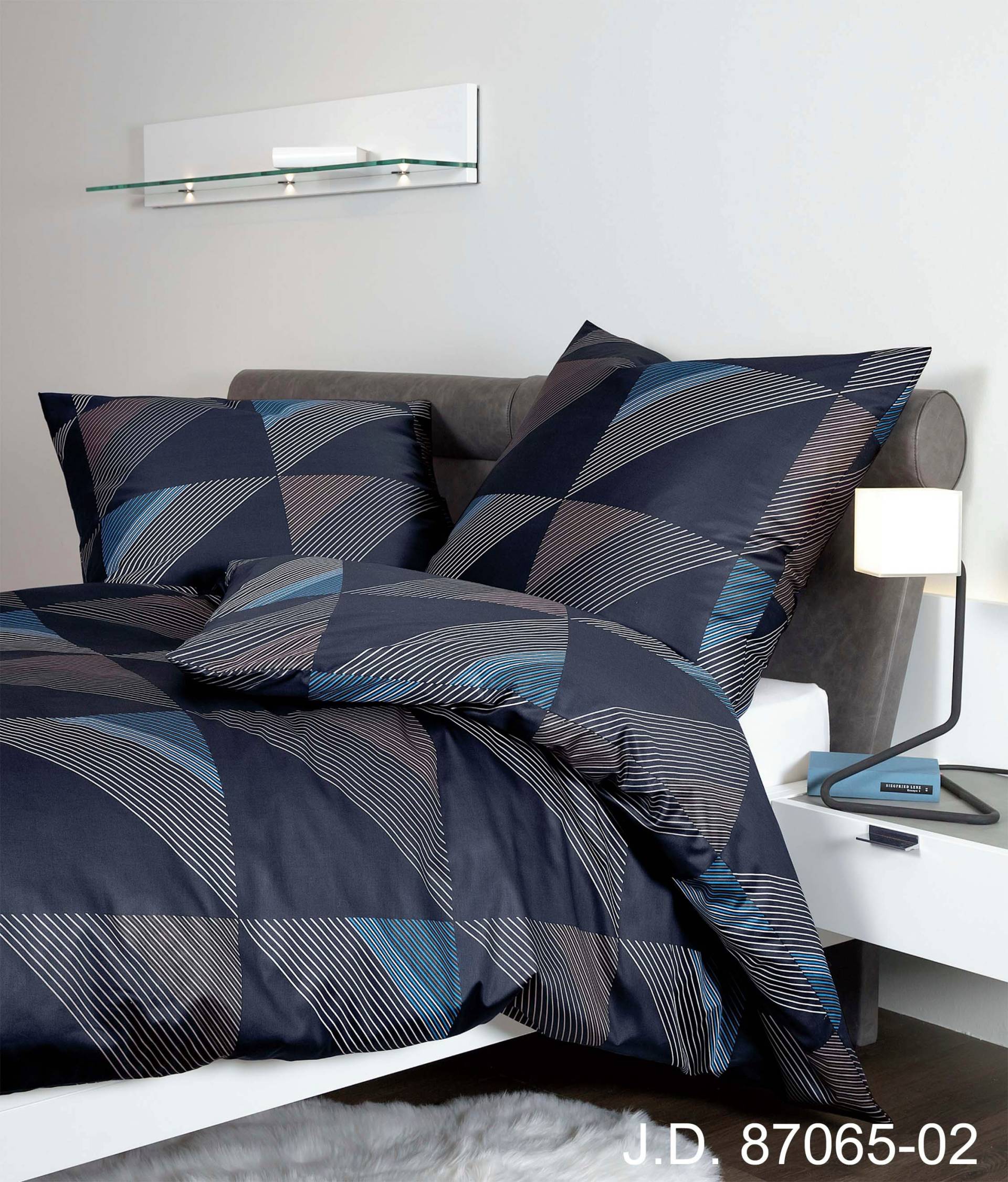 Janine Bettwäsche "Mako-Satin 87065 08 155x200,80x80" 3 Stk. tlg. mit Reissverschluss von Janine