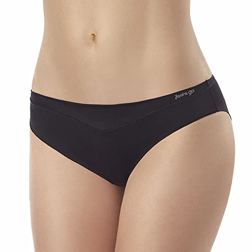 Janira Damen Slip - Active Day Bikini Style Slip - Gym Pants - Größe S bis L - Schwarz oder Beige (1032262), Schwarz , 42 von Janira