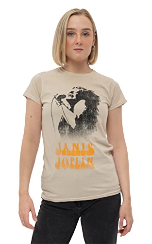 Janis Joplin Ladies T Shirt Working The Mic Nue offiziell Damen Skinny Fit Sand M Janis Joplin Ladies T Shirt Working The Mic Nue offiziell Damen Skinny Fit Sand M von Janis Joplin