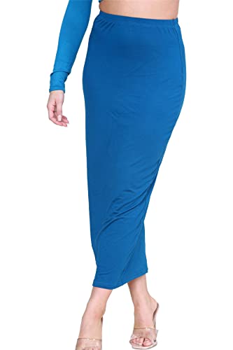 Janisramone Frauen Damen Ebene Midaxi Jersey Bodycon Tube Bleistift Sommer Lässig Longline Maxi Midi Rock von Janisramone